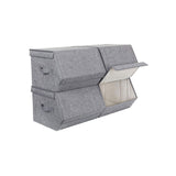 Set van 4 opbergdozen met magnetische deksels | Kymiko