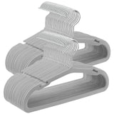 Kinderkleerhangers met antislip en brede schouderinkepingen – vooraanzicht – wit