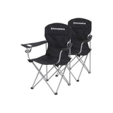 Set van 2 campingstoelen met robuust stalen frame | Kymiko