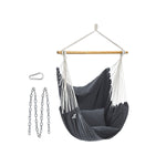 Hangstoel met 2 kussens en metalen ketting