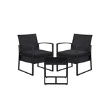 Set van 3 tuinmeubelsets gemaakt van polyrotan | Kymiko