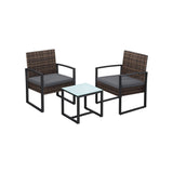 Set van 3 tuinmeubelsets gemaakt van polyrotan | Kymiko