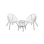 Set van 3 balkonmeubels met tafel en 2 stoelen