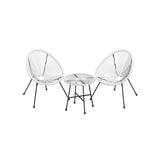 Set van 3 balkonmeubels met tafel en 2 stoelen | Kymiko