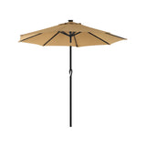 Parasol met LED-zonneverlichting zonder standaard | Kymiko