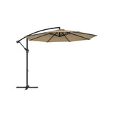 Parasol met zwengel voor openen en sluiten – vooraanzicht – beige