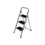 Trapladder met 3 treden grijs-zwart | Kymiko