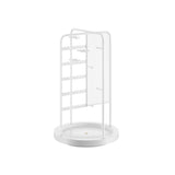 Sieradenhouder met metalen frame goud – vooraanzicht – wit