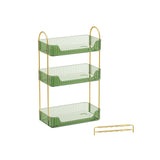 Make-up organizer rechthoekig champagne goud – vooraanzicht – creme