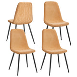 Eetkamerstoelen met chenille bekleding – vooraanzicht – antraciet