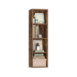 Boekenrek met open planken – vooraanzicht – bruin breed