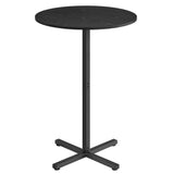 Ronde hoge bartafel voor woonkamer eetkamer of balkon – vooraanzicht