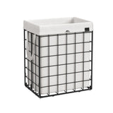 Wasmand met uitneembare waszak en metalen draadframe | Kymiko