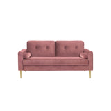 Bank met fluwelen bekleding en metalen poten | Kymiko