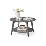 Collectie MAEZO – Salontafel met twee niveaus en handige opbergruimte – vooraanzicht – groen