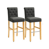 Barstoelen met rugleuning set van 2 | Kymiko