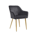 Eetkamerstoelen met armleuningen en metalen poten | Kymiko