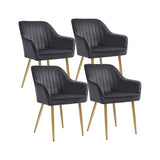 Eetkamerstoelen met armleuningen en metalen poten | Kymiko