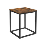 Bijzettafel in industriële stijl met stalen frame | Kymiko