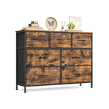 Commode met stoffen laden voor geordende opbergruimte – vooraanzicht – beige variant 2