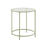 Ronde bijzettafel met metalen frame | Kymiko