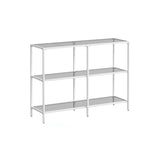 Consoletafel van gehard glas met metalen frame | Kymiko