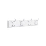 Wandkapstok met 4 metalen haken wit | Kymiko