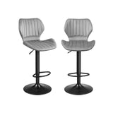 Set van 2 barstoelen lichtgrijs | Kymiko