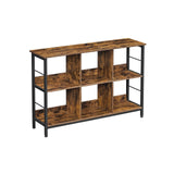 Industriële stijl boekenkast vintage bruin-zwart | Kymiko