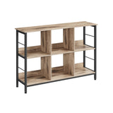 Industriële stijl boekenkast vintage bruin-zwart | Kymiko