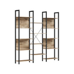 Boekenkast met 14 planken en metalen frame