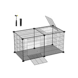 Kleine dierenkooi 82 x 41 x 41 cm met 2 deuren L | Kymiko