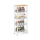 Trolley 5 niveaus smal vintage bruin-zwart | Kymiko