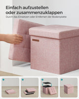 Opvouwbare bank pastelroze 6