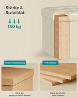 Opvouwbare bank crèmewit 4