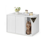 Kattenbak kast met push to open deuren en bijzettafel functie