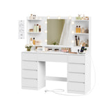 Kailyn Collectie – Kaptafel met spiegel en ledverlichting – vooraanzicht