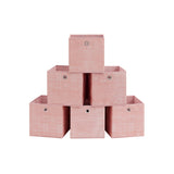 Opbergdozen set van 6 van non-woven stof met handvat | Kymiko