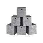 Opbergdozen set van 6 van non-woven stof met handvat