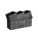 Opbergdozen set van 6 van non-woven stof met handvat | Kymiko