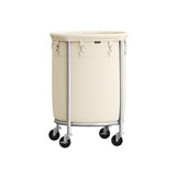 Wasmand met wielen en stalen frame | Kymiko