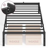 Metalen bedframe met opbergruimte eenvoudig te monteren – vooraanzicht