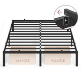 Metalen bedframe met opbergruimte eenvoudig te monteren – detailfoto opbergruimte