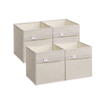 Opbergdozen set van 4 33 x 33 x 33 cm duifgrijs
