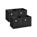 Opbergdozen set van 4 33 x 33 x 33 cm duifgrijs