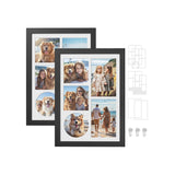 Fotolijst A4 voor meerdere foto's – vooraanzicht – zwart staand