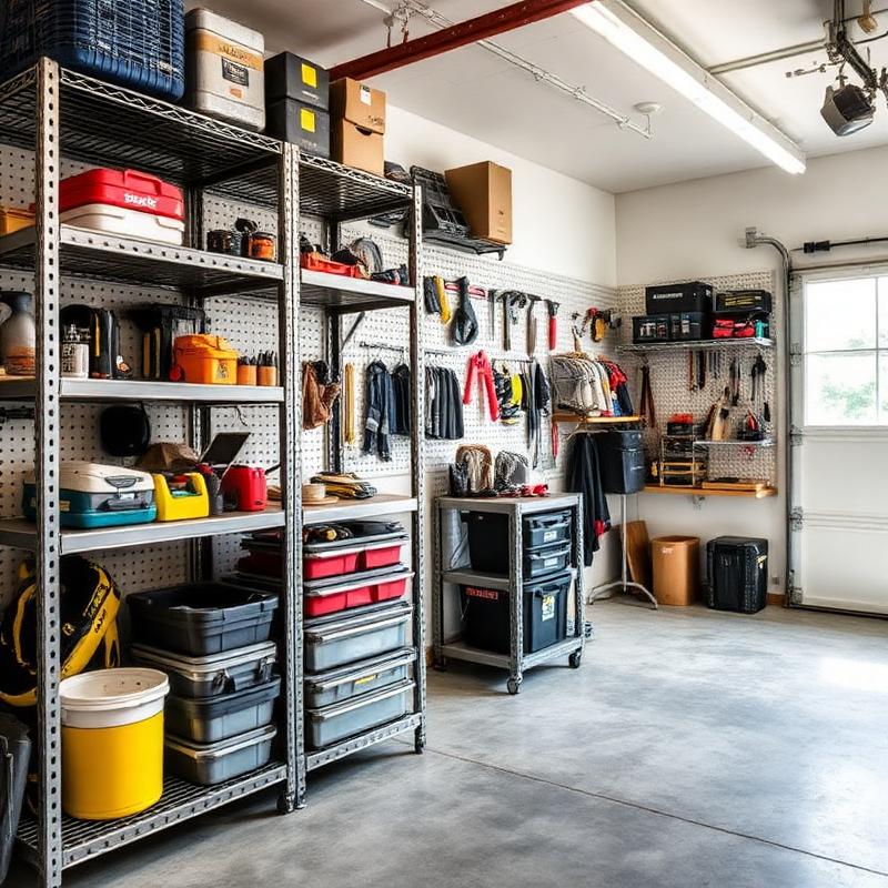 Garage ingericht met meubels en opbergoplossingen van Kymiko