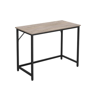 smalle bureautafel met metalen frame