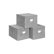 Vouwdoos set van 3 organisatoren grijs | Kymiko
