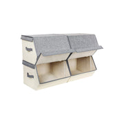 Set van 4 opbergdozen met magnetische deksels | Kymiko